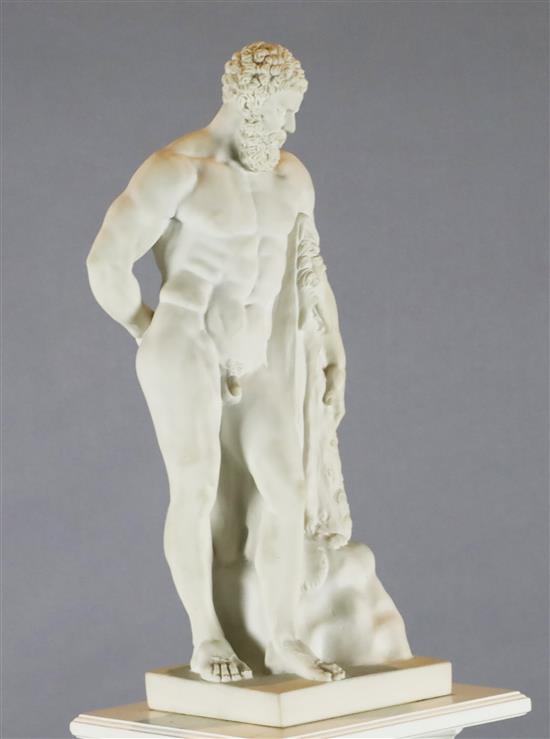 Italian, after the antique, the Farnese Hercules, composite white marble statue,
